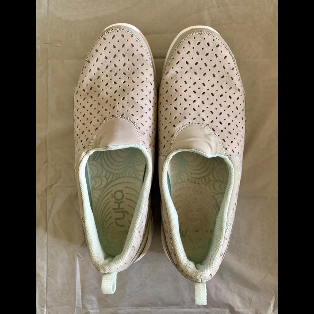 Ryka slip on Henley sneakers aqua mint gray sz 10